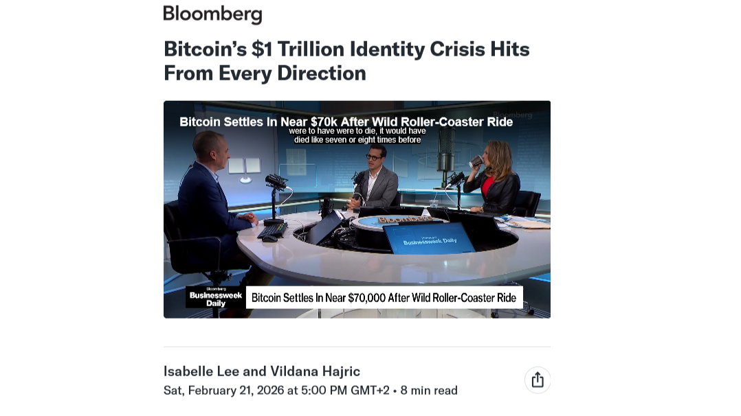 Urbi et Orbi (and to myself) on "Bitcoin Identity Crisis"